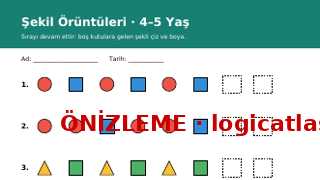 Şekil Örüntüleri ücretsiz çalışma kağıdı önizleme
