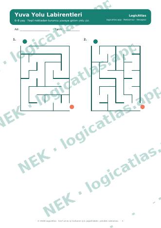 Heimweg-Labyrinthe Beispielseite (mit Wasserzeichen, niedrige Auflösung)
